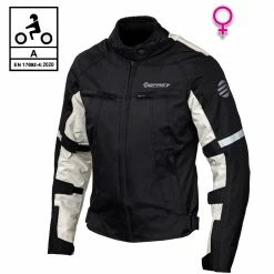 Giacca Moto Donna Touring Befast ALLTIME Lady CE Certificata 3 Strati Nero Grigio