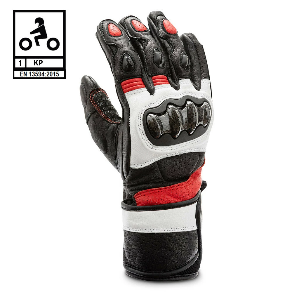 Guanti Moto Pelle Racing Befast PROTECTOR CE Certificati Nero Rosso 3 Guanti Moto Pelle Racing Befast PROTECTOR CE Certificati Nero Rosso