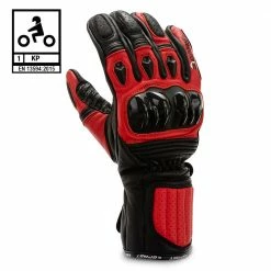 Guanti Moto Pelle Racing Befast TRONIC Certificati CE Nero Rosso