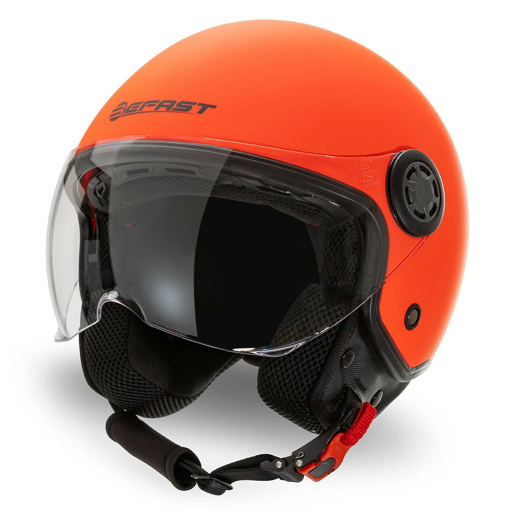 Casco Jet Befast Rapid Arancio Fluo Opaco 4 Casco Jet Befast Rapid Arancio Fluo Opaco - immagine 2