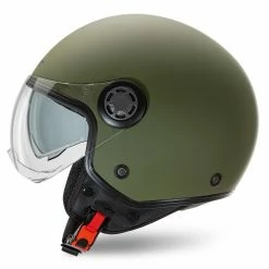 Kit Coppia Rapid II Verde Militare Opaco - 2 Caschi Jet Befast Doppia Visiera -Negozio al dettaglio BEFAST 2022 rapid matt military green laterale sx 1