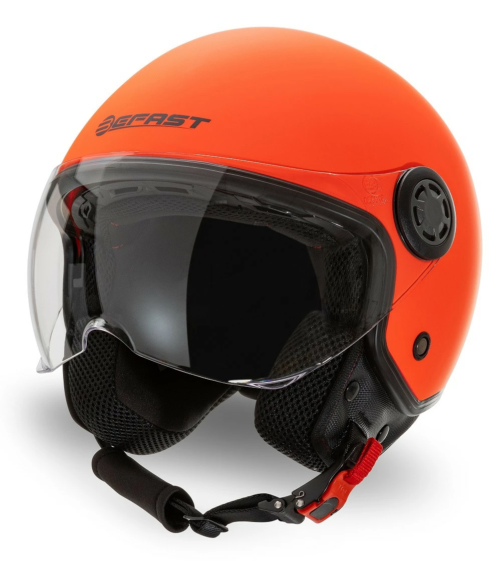 Casco Jet Befast Rapid II Doppia Visiera Arancio Fluo Opaco 4 Casco Jet Befast Rapid II Doppia Visiera Arancio Fluo Opaco - immagine 2