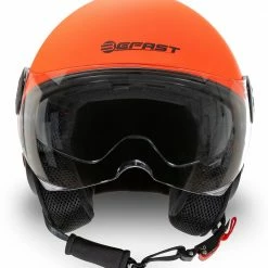 Casco Jet Befast Rapid II Doppia Visiera Arancio Fluo Opaco 11 Casco Jet Befast Rapid II Doppia Visiera Arancio Fluo Opaco -Negozio al dettaglio BEFAST 2022 rapid matt orange fluo fronte