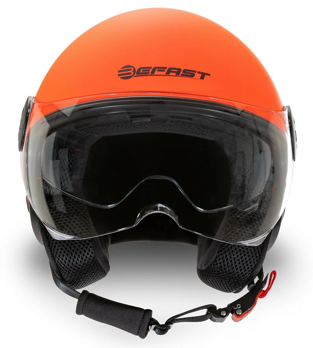 Casco Jet Befast Rapid II Doppia Visiera Arancio Fluo Opaco 6 Casco Jet Befast Rapid II Doppia Visiera Arancio Fluo Opaco - immagine 4