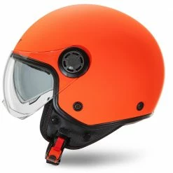 Casco Jet Befast Rapid II Doppia Visiera Arancio Fluo Opaco 12 Casco Jet Befast Rapid II Doppia Visiera Arancio Fluo Opaco -Negozio al dettaglio BEFAST 2022 rapid matt orange fluo laterale sx
