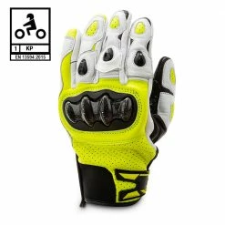 Guanti Moto Pelle Racing Befast RAPTOR CE Certificati Nero Giallo