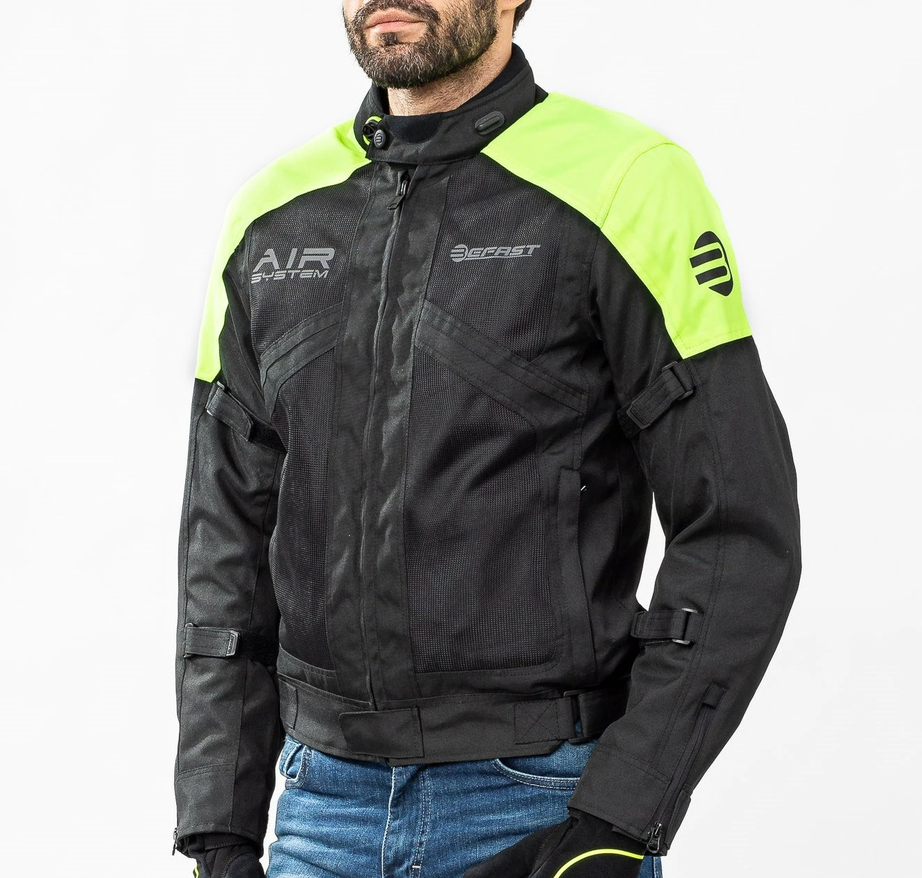 Giacca Moto Estiva Befast FREEZER CE Certificata Nero Giallo 5 Giacca Moto Estiva Befast FREEZER CE Certificata Nero Giallo - immagine 3