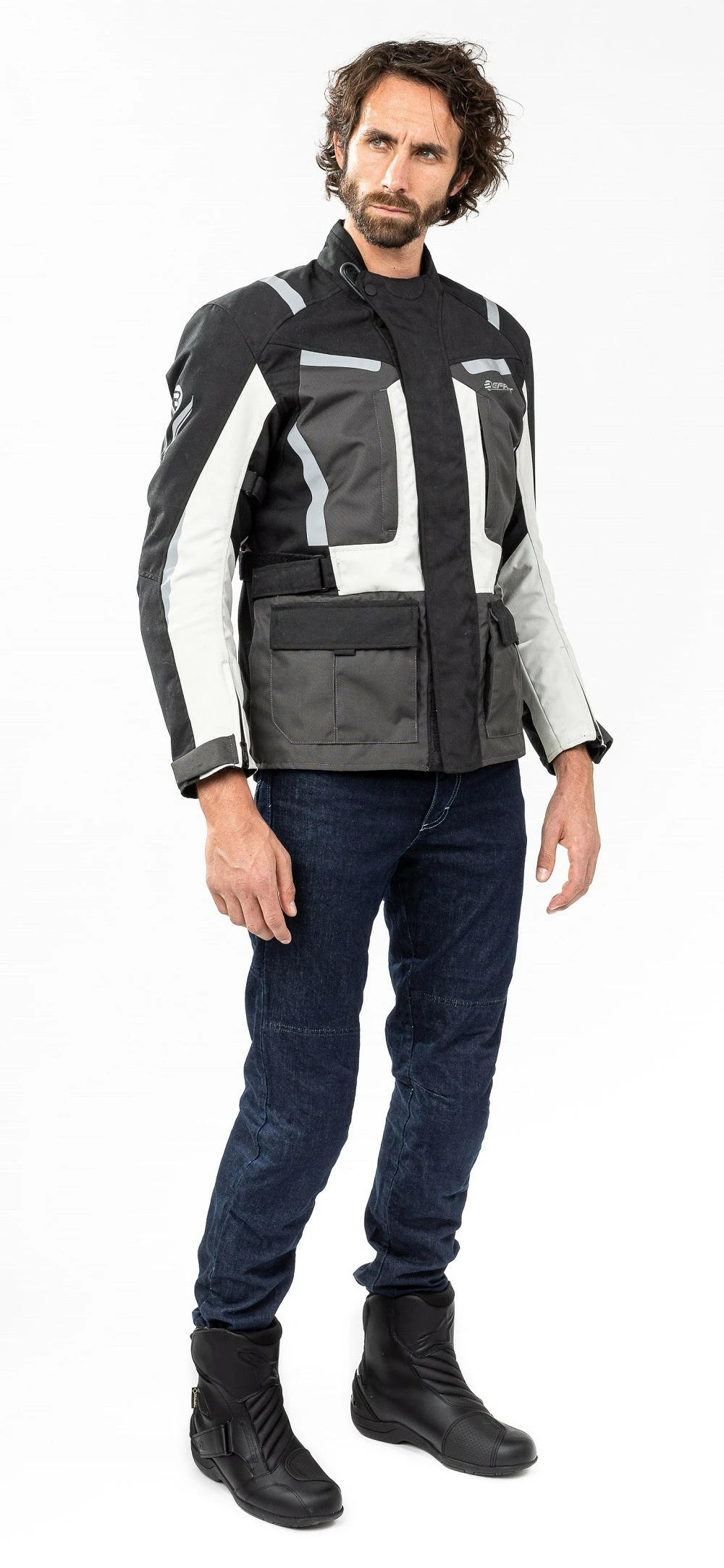 Giacca Moto Befast RIDDICK CE Certificata Nero Grigio Chiaro 13 Giacca Moto Befast RIDDICK CE Certificata Nero Grigio Chiaro - immagine 11