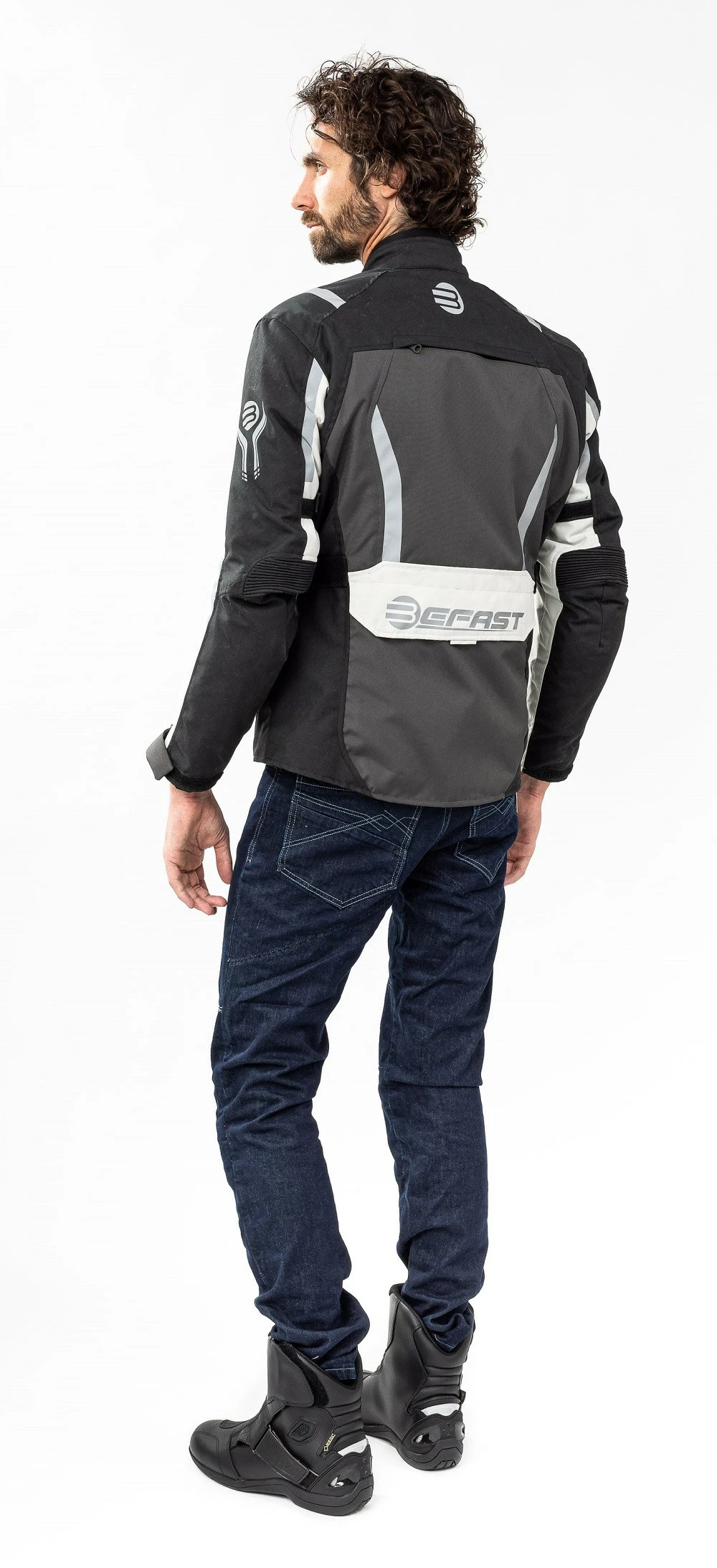 Giacca Moto Befast RIDDICK CE Certificata Nero Grigio Chiaro 14 Giacca Moto Befast RIDDICK CE Certificata Nero Grigio Chiaro - immagine 12