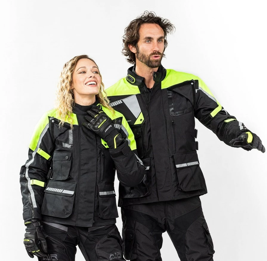 Kit Coppia Touring Tech CE Nero Giallo - Giacca Moto Certificata Befast Uomo + Donna 5 Kit Coppia Touring Tech CE Nero Giallo - Giacca Moto Certificata Befast Uomo + Donna - immagine 3