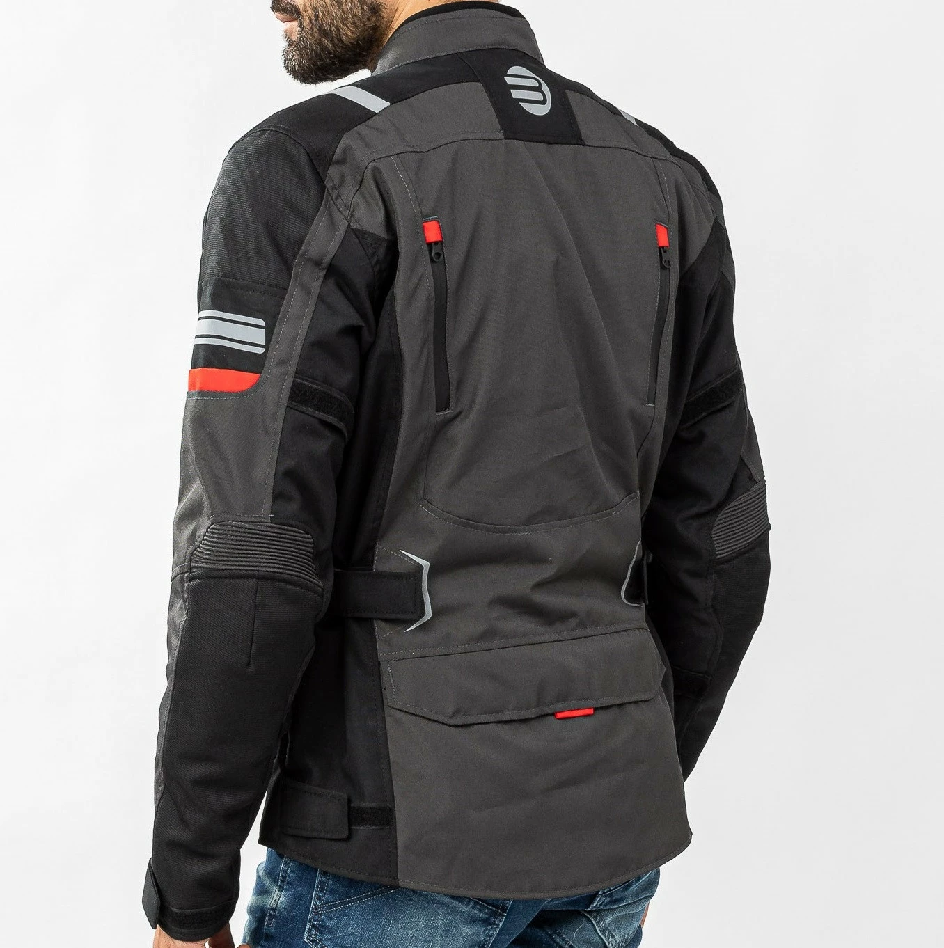 Giacca Moto Touring Befast VICTORY CE Certificata 3 Strati Nero Grigio 6 Giacca Moto Touring Befast VICTORY CE Certificata 3 Strati Nero Grigio - immagine 4