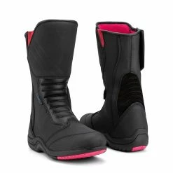 Stivali Moto Donna Touring Pelle Befast Violet WP Nero