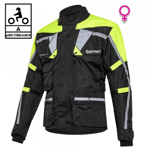 Kit Completo Touring Tech Lady CE 3 Strati Giallo - Giacca Moto Donna Certificata Befast + Pantaloni Moto Donna Certificati Befast 4 Kit Completo Touring Tech Lady CE 3 Strati Giallo - Giacca Moto Donna Certificata Befast + Pantaloni Moto Donna Certificati Befast - immagine 2