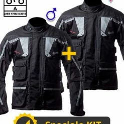 Kit Coppia Touring Tech CE Nero - Giacca Moto Certificata Befast Uomo + Donna