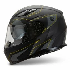 Kit Coppia Ventus Nero Giallo - 2 Caschi Integrali Befast -Negozio al dettaglio BEFAST 2022 ventus nero giallo laterale sx 1