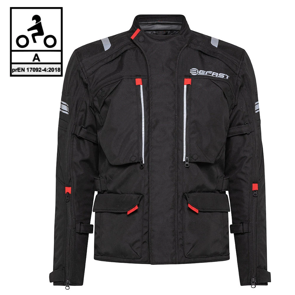 Giacca Moto Touring Befast VICTORY CE Certificata 3 Strati Nero 3 Giacca Moto Touring Befast VICTORY CE Certificata 3 Strati Nero