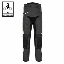 Pantaloni Moto Touring Befast VICTORY PANT CE Certificati 3 Strati Nero Grigio Chiaro