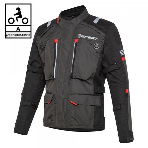 Kit Completo Victory CE 3 Strati Nero Grigio - Giacca Moto Certificata Befast + Pantaloni Moto Certificati Befast 4 Kit Completo Victory CE 3 Strati Nero Grigio - Giacca Moto Certificata Befast + Pantaloni Moto Certificati Befast - immagine 2